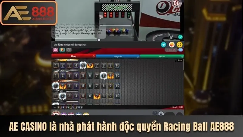 AE Casino là nhà phát hành độc quyền Racing Ball AE888 